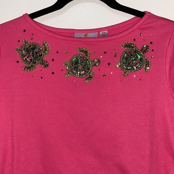 Quacker Factory 3/4 Sleeve Shirt with Turtle🐢🐢🐢 - Picture 5 of 16